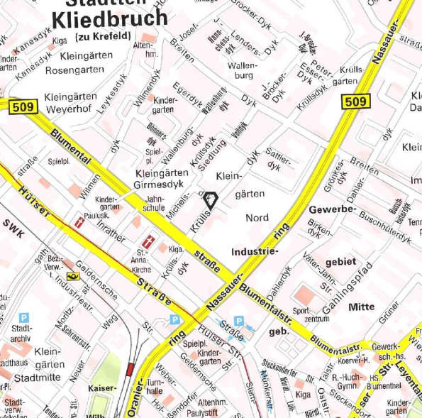 Reihenendhaus mit Garage in Krefeld-Inrath