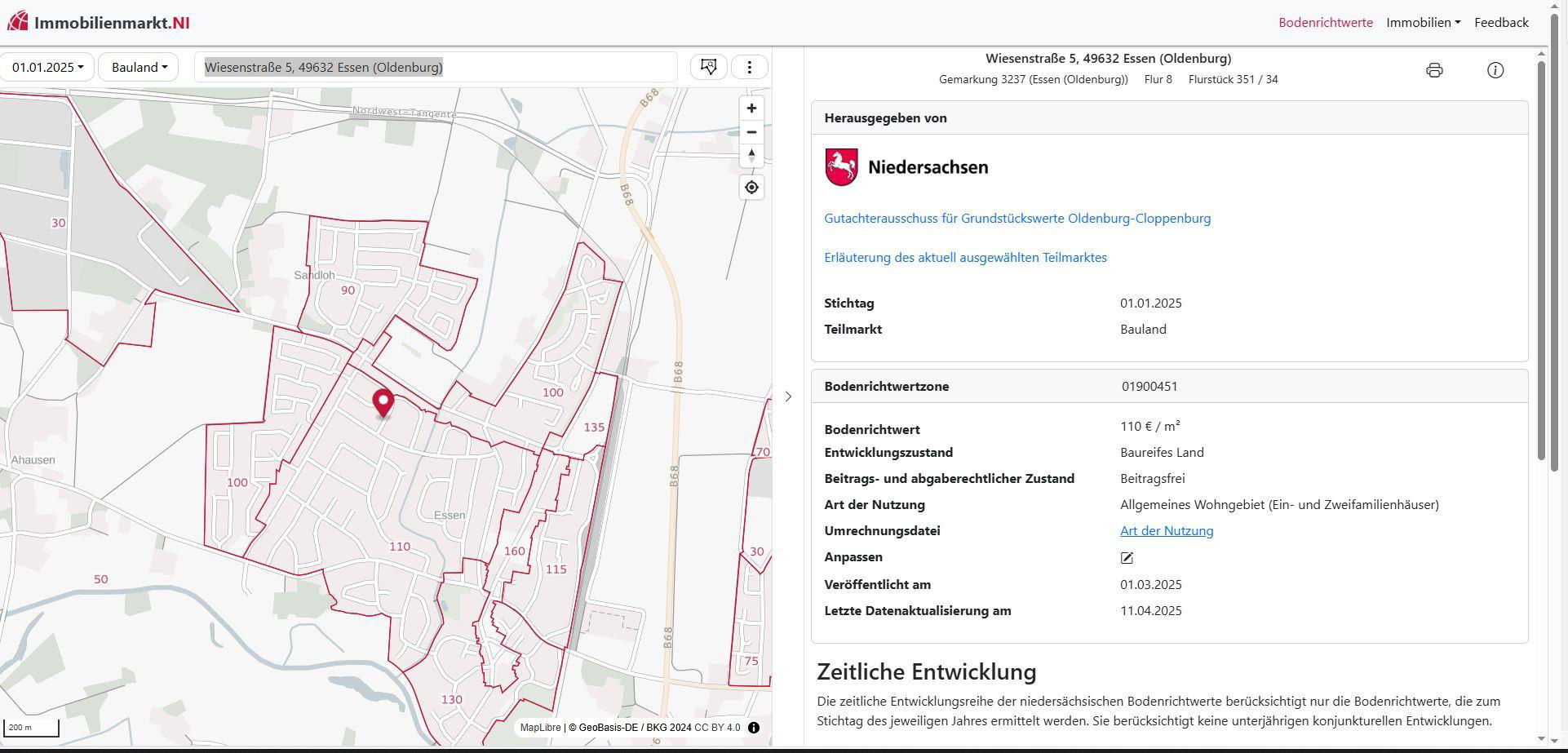 Freistehendes Einfamilienhaus mit Erbbaurecht in Essen (Oldenburg)