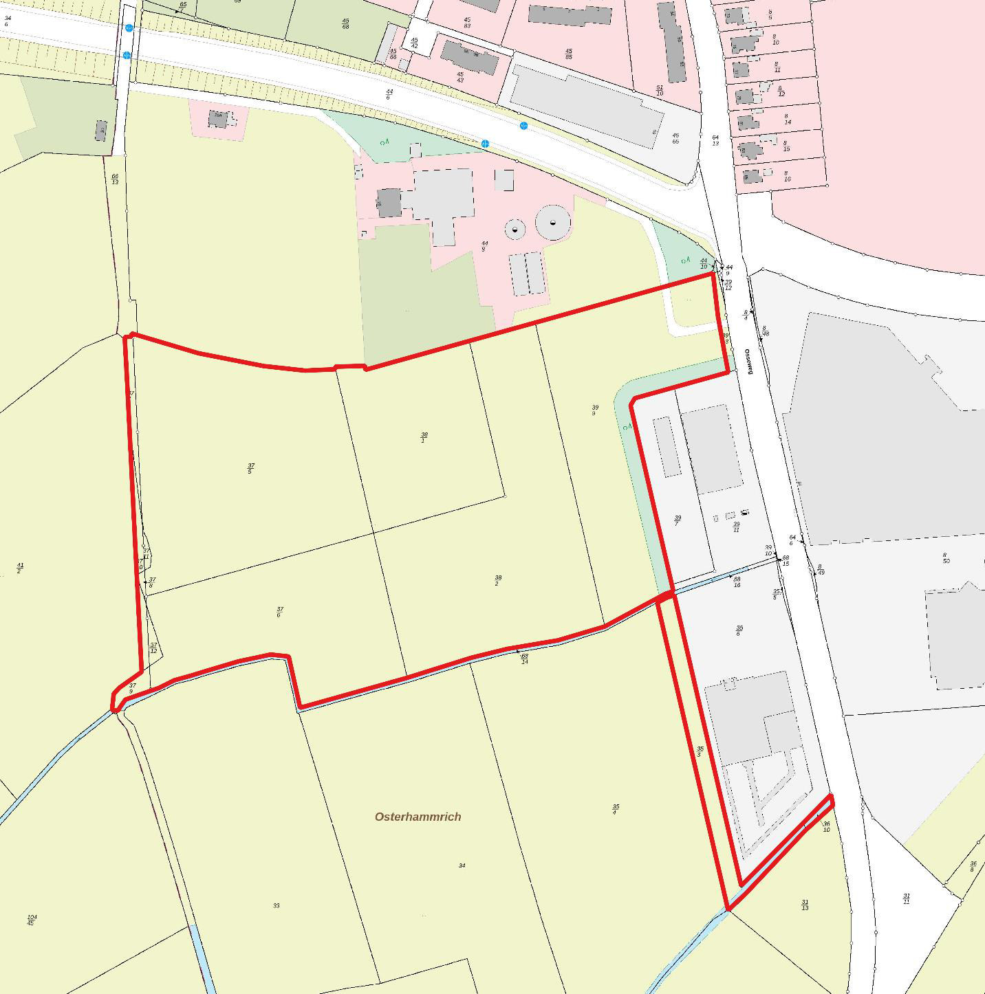 Landwirtschaftliches Grünlandpaket mit erwähntem Haus in Osterhammrich, Leer