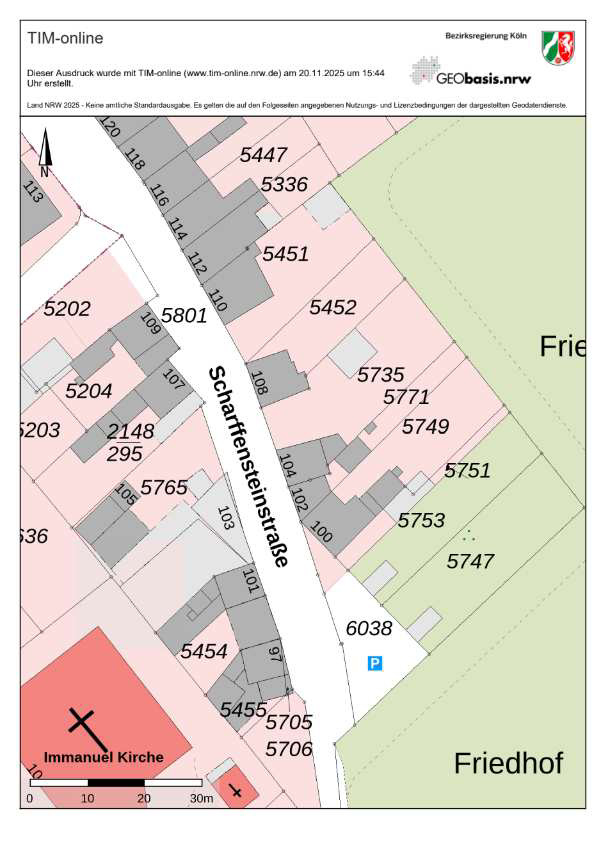 Zweifamilienreihenendhaus mit Doppelgarage in Köln-Stammheim