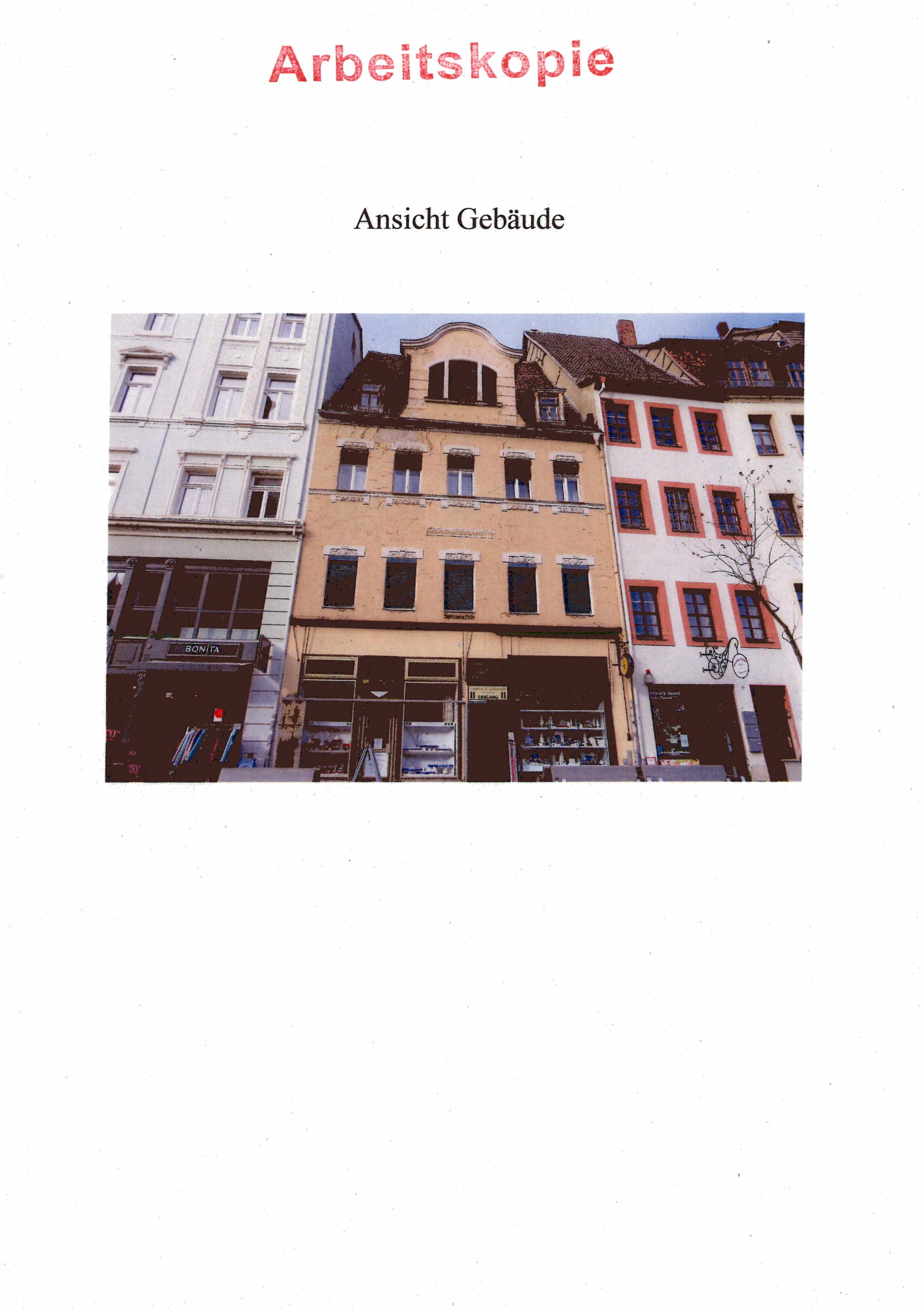 Altenburger Geschäftswohnhaus am Markt mit hohem Sanierungsrisiko