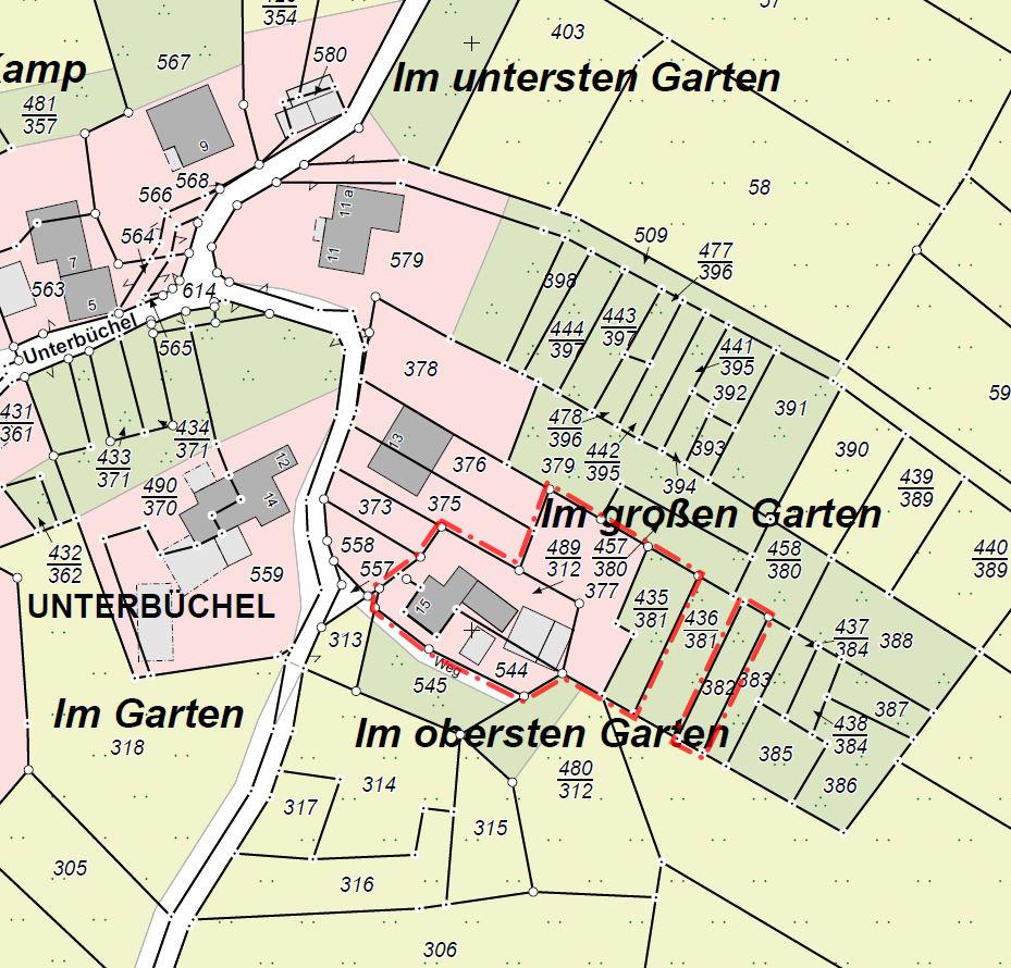 Einfamilienhaus mit Nebengebäuden und Zusatzgrundstücken in Engelskirchen-Loope
