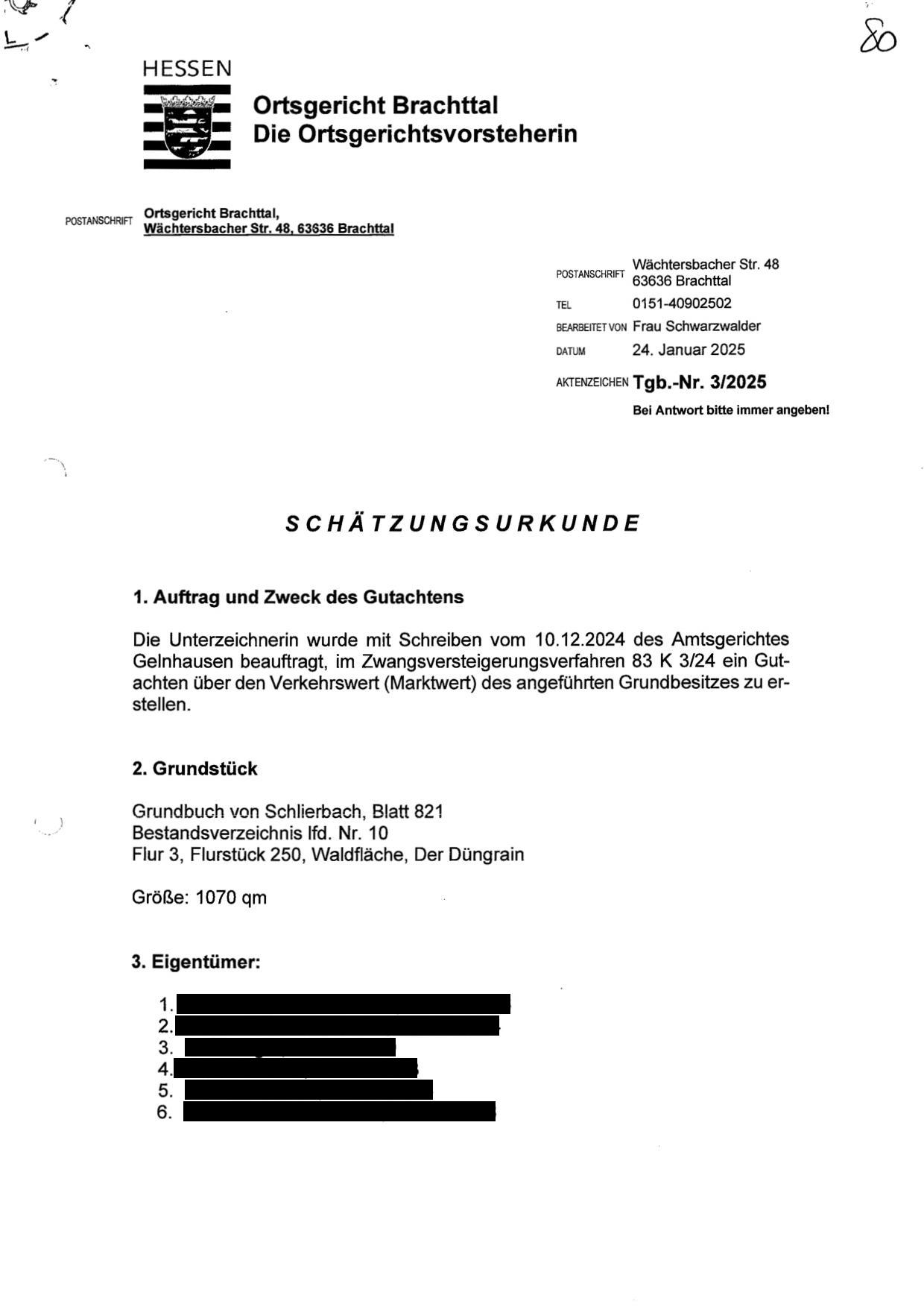 Waldgrundstück im Düngrain, Brachttal-Schlierbach
