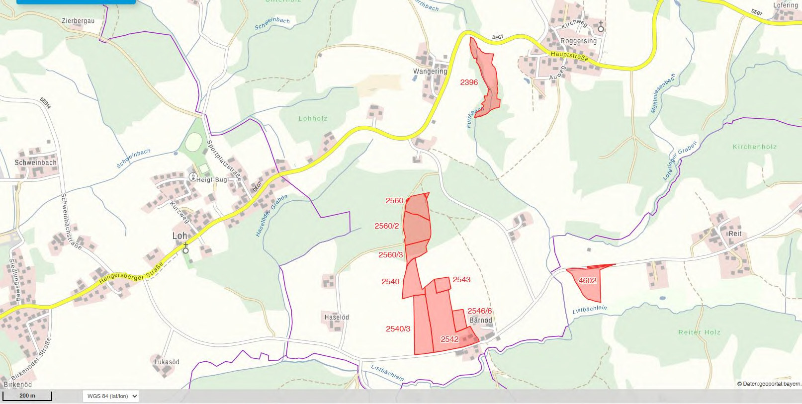 Landwirtschaftliche Hofstelle und land- und forstwirtschaftliche Grundstücke in Bärnöd