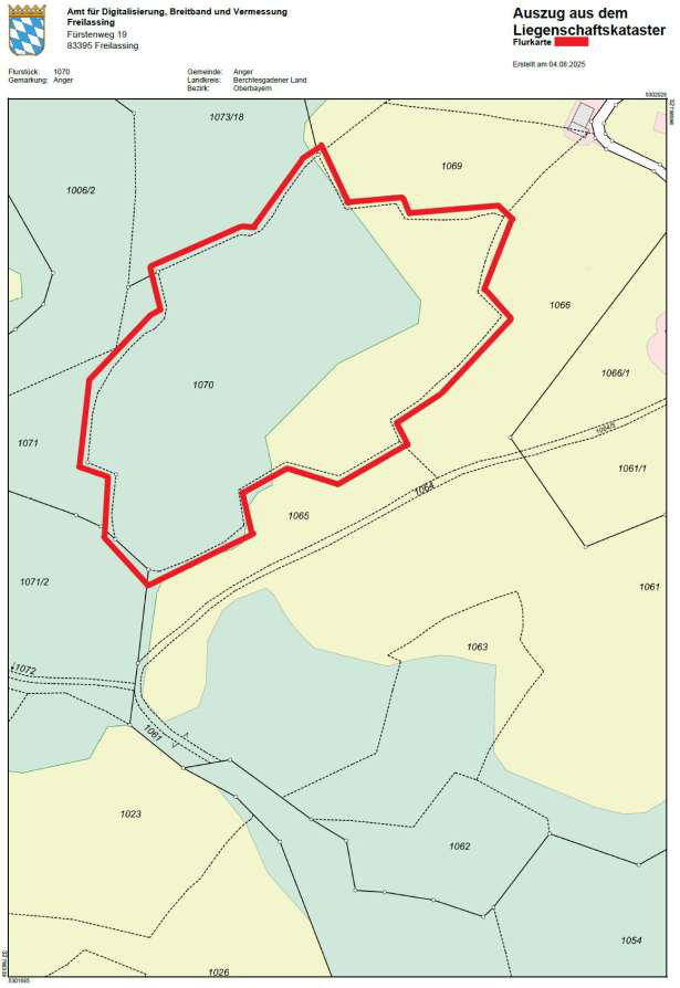 Wald- und Landwirtschaftsflächen nahe Hochöd, Anger
